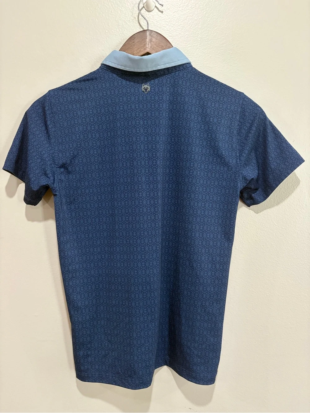 Greyson Kids Navy Polo with Light Blue Contrast Collar size L or 10 kids
